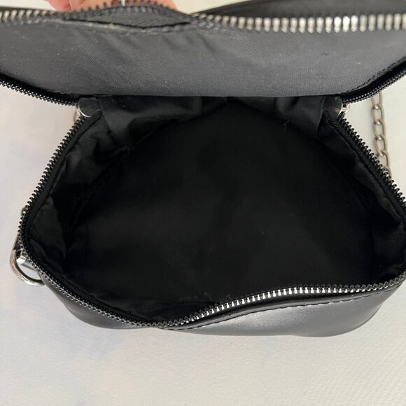 Black Gothic Heart Shaped Blade Zipper Chain Shoulder Bag Purse - Picture 7 of 7